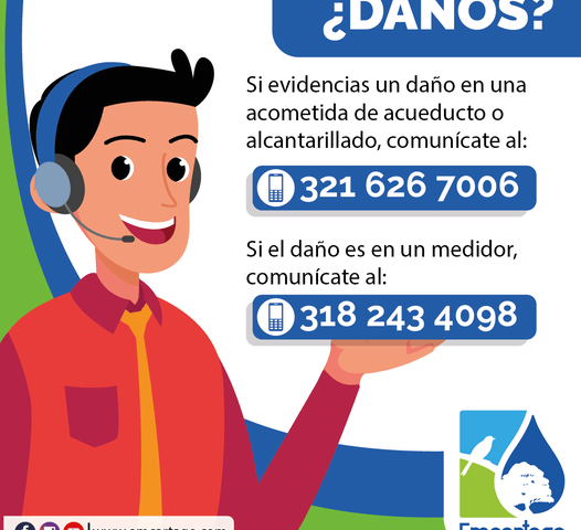 Teléfonos para reportar daños