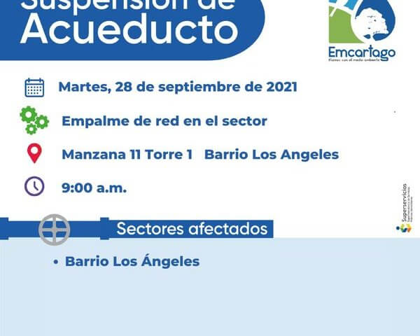 Suspensión de acueducto sept 28 2021