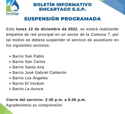 Suspensión programada