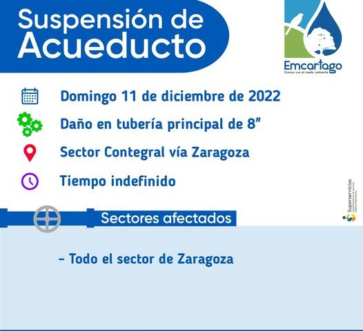 Suspensión de acueducto dic 11 2022